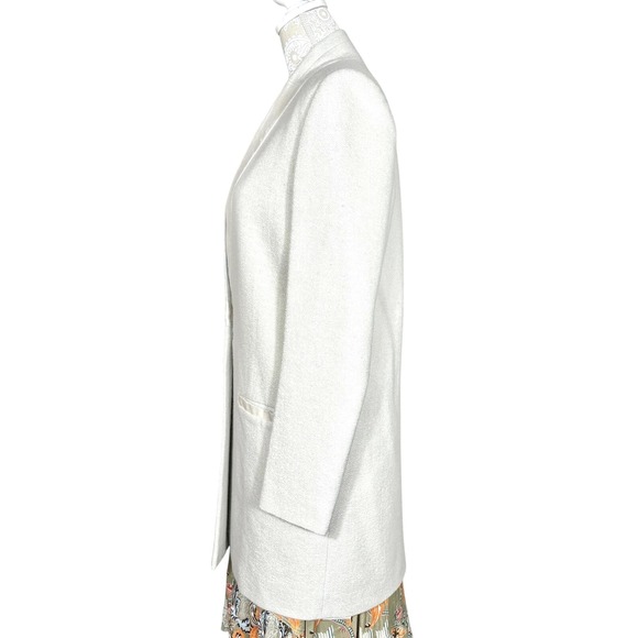 Isabel‎ Marant Longline Coat Fur Collar Medium Parisian Chic Cream Luxury - Picture 3 of 7